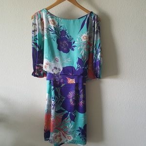 LAST CHANCE Bisou Bisou floral dress size 12